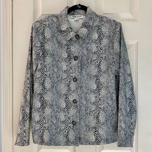 BRIGGS Vintage Shirt Snakeskin Gray SZ Lg